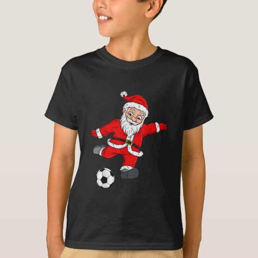 Christmas Santa Claus Soccer Ball  Tシャツ (正面)
