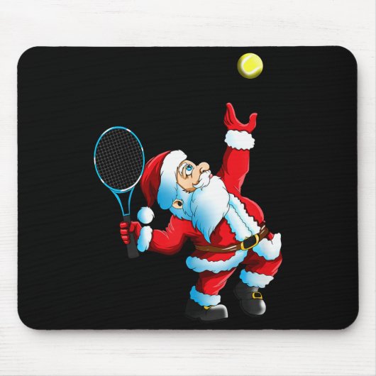 Christmas Santa Claus Tennis Game Tennis Racket マウスパッド (正面)