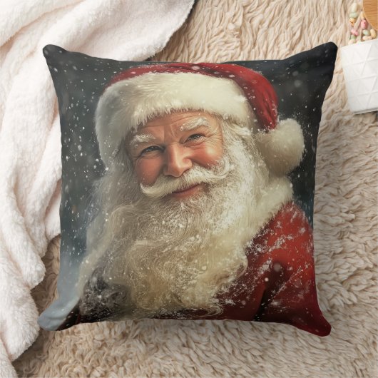 Christmas Santa Claus Throw Pillow クッション (ブランケット)