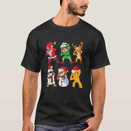 Christmas Santa Clause and Friends Griddy Dance Tシャツ (正面)