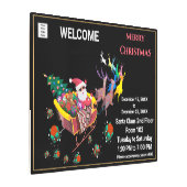 Christmas Santa Clause Hours Business Personalize メタルプリント (アングル)