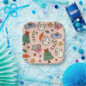 Christmas Santa Clause Party ペーパープレート (パーティー)