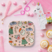 Christmas Santa Clause Party ペーパープレート (パーティー)