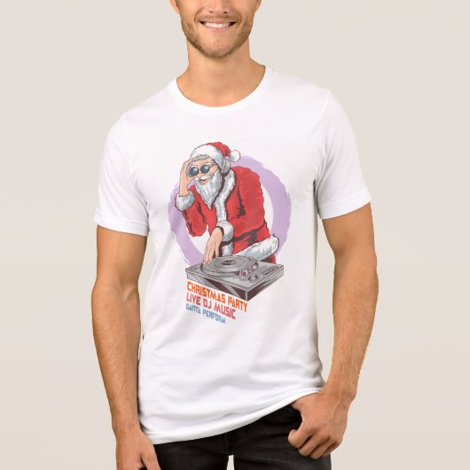 Christmas Santa DJ |休日 トライブレンドＴシャツ (正面)