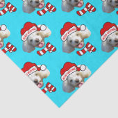 Christmas Santa Dog Custom Photo Pattern 薄葉紙 (詳細)