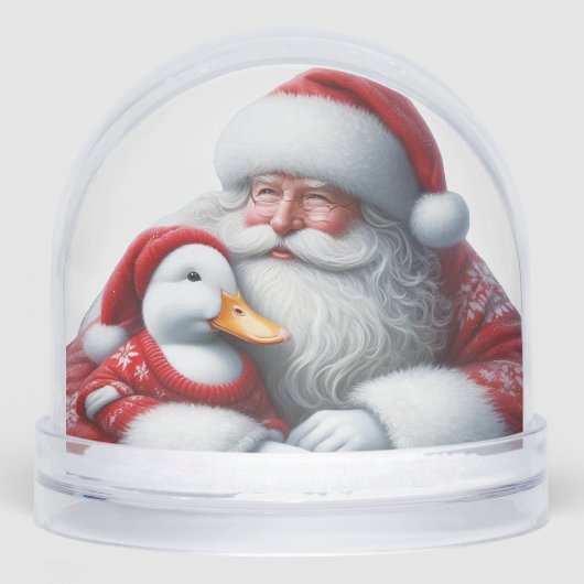 Christmas Santa Duck Snow Globe (正面)