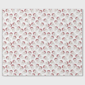 Christmas Santa Face ラッピングペーパー (フラット)