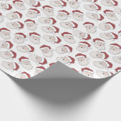 Christmas Santa Face ラッピングペーパー (角)