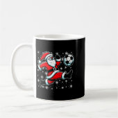 Christmas Santa Football Kick Xmas Soccer Men Boys コーヒーマグカップ (左)