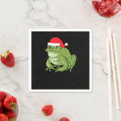 Christmas Santa Frog スタンダードカクテルナプキン (インサイチュ)