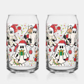 Christmas Santa Ghost Glass Cups ガラス缶 (正面)