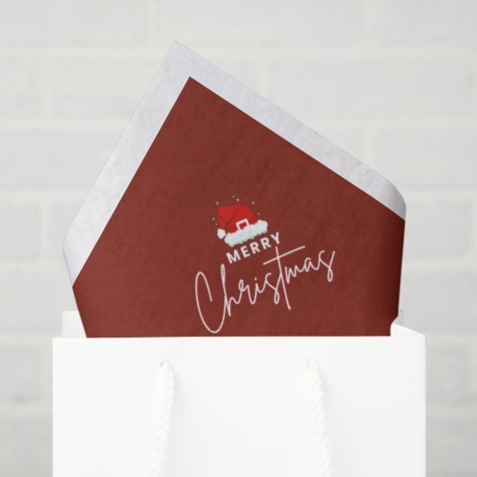 Christmas Santa & Gift Pattern Tissue Paper 薄葉紙 (ギフトバッグ)