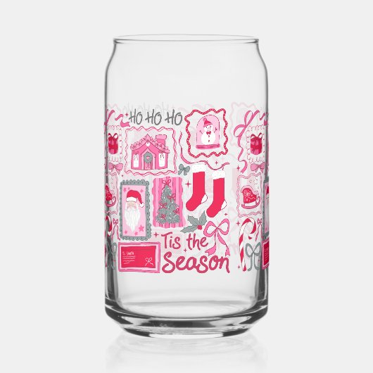 Christmas Santa Glass Can – Tis the Season Holiday ガラス缶 (正面)