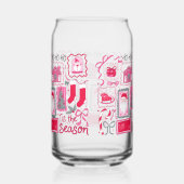 Christmas Santa Glass Can – Tis the Season Holiday ガラス缶 (右)
