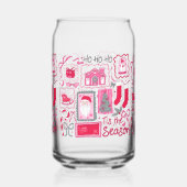 Christmas Santa Glass Can – Tis the Season Holiday ガラス缶 (左)