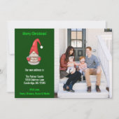 Christmas Santa Gnome New Home Moving シーズンカード (正面)