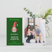 Christmas Santa Gnome New Home Moving シーズンカード (スタンド正面)