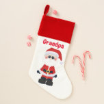 Christmas Santa Grandpa追加ネームストッキング クリスマスストッキング<br><div class="desc">デザイン:Kristi W.デザイン(www.graphicsnbits.com)</div>