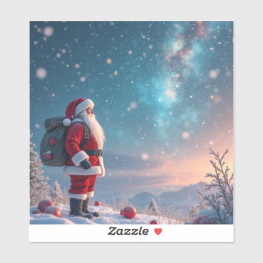 Christmas Santa in the North Pole シール (シート)