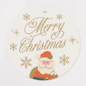 Christmas Santa Label Stickers Sheet ラベル (デザイン2)