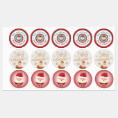 Christmas Santa Label Stickers Sheet ラベル (シート)