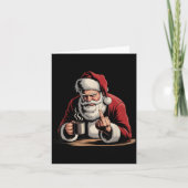 Christmas Santa Middle Finger Sarcastic Xmas Funny カード (正面)