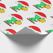 Christmas Santa Parrot Bird Animal Wrapping Paper ラッピングペーパー (角)