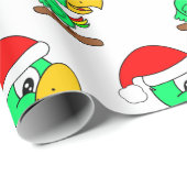 Christmas Santa Parrot Bird Animal Wrapping Paper ラッピングペーパー (ロールコーナー)