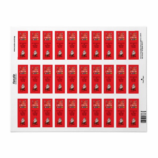 Christmas & Santa personalize ラベル (フルシート)