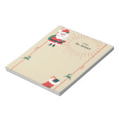 Christmas Santa & Reindeer Boho Notepad ノートパッド (回転)