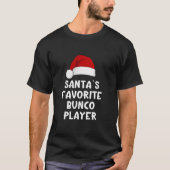 Christmas Santa s Favorite Bunco Player Funny Dice Tシャツ (正面)
