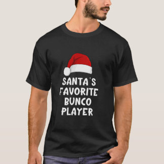 Christmas Santa s Favorite Bunco Player Funny Dice Tシャツ