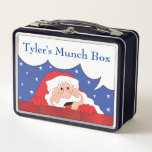 Christmas Santa Says Light Tones Metal Lunch Box メタルランチボックス<br><div class="desc">Christmas Santa Says Light Tones Metal Lunch Boxすべてのデザイン要素を編集できる。弁当箱の両側に文字をパーソナライズする。文字を削除し、自分のフォントのお気に入りのスタイル、色、サイズで自分の単語を使用する。カラー：ブラック可愛くて丈夫なメタルランチボックスは、クラシックスタイルに愛する人に最適。写真カスタマイズや文字やデザインで表と裏に写真やおもしろいランチの時間を楽しめる子供や自分のための素晴らしい時間！寸法： 6.75インチl x 8.625インチw x 3.75インチh重量： 12 oz耐久性と食品安全スズプレート製連絡食品の安全なインテリア材料の前面のみまたは前面と背面の両方の選択6ベースカラーの選択折り畳み可能な黒いプラスチックハンドルCPSIAクレームこの製品は、年齢5  に適している</div>