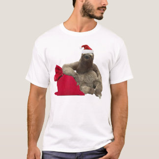 Christmas Santa Sloth Tシャツ