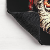Christmas Santa Smoking Cigar With Sungl Cigar Smo マウスパッド (コーナー)