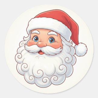 Christmas Santa Sticker ラウンドシール