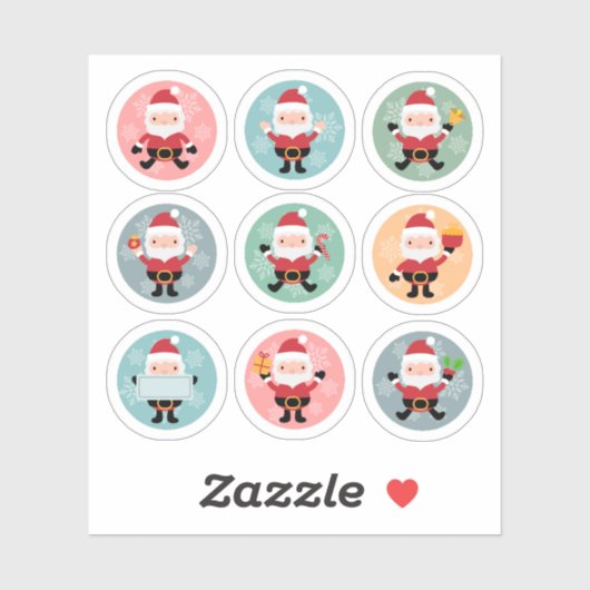 Christmas Santa sticker collection シール (シート)