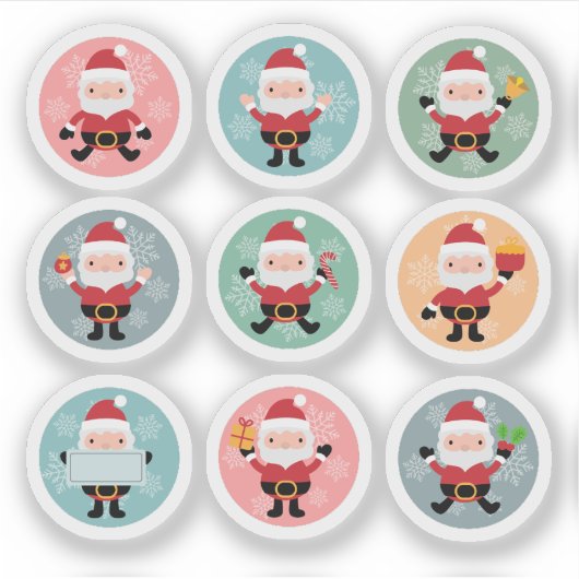Christmas Santa sticker collection シール (正面)