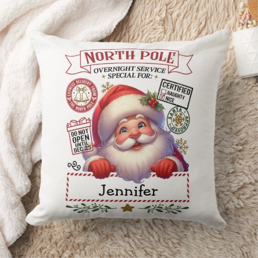 Christmas Santa Throw Pillow クッション (ブランケット)