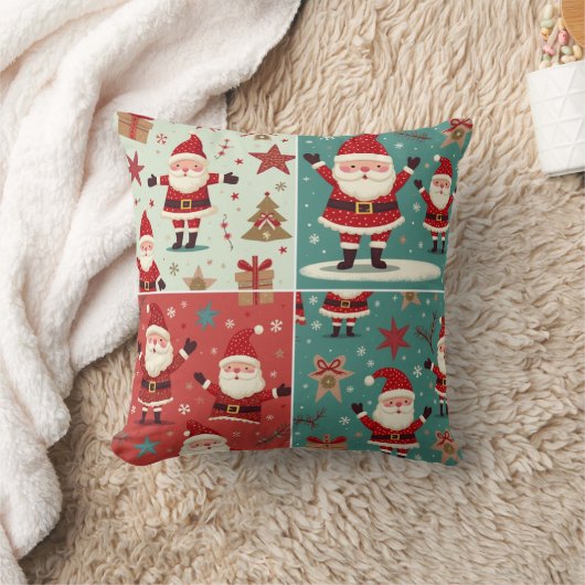 Christmas Santa Throw Pillows クッション (ブランケット)
