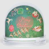 Christmas Santa Wreath Snow Globe (裏面)