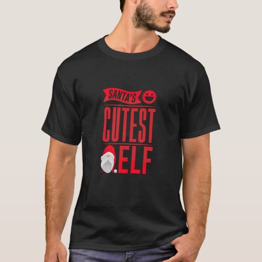 Christmas Santa's Cutest Elf Tシャツ (正面)
