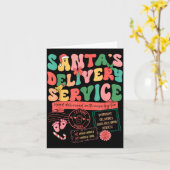 Christmas Santa's Delivery Service L&d Labor D カード (黄色い花)