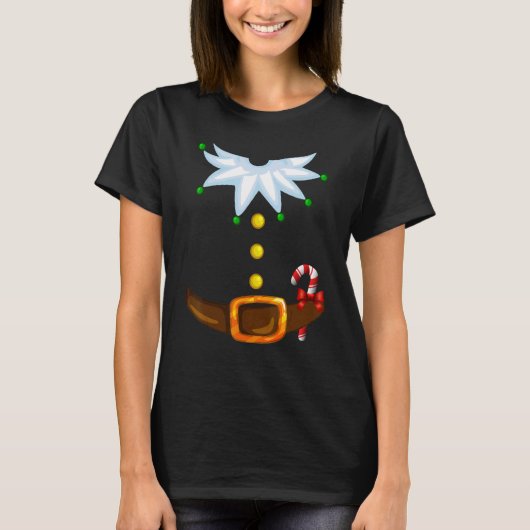 Christmas Santa's Elf Costume Family Tシャツ (正面)