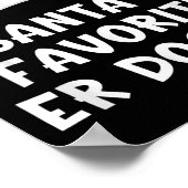 Christmas Santa's Favorite Er Doctor Funny Xmas Pa ポスター (角)