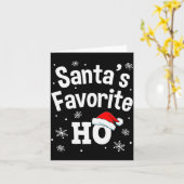 Christmas Santa's Favorite Ho Shirt, Adult Naughty カード (黄色い花)