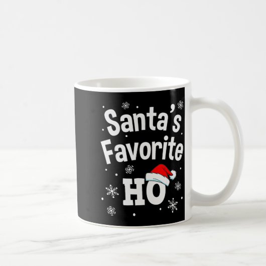 Christmas Santa's Favorite Ho Shirt, Adult Naughty コーヒーマグカップ (右)