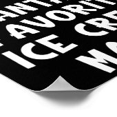 Christmas Santa's Favorite Ice Cream Maker Funny I ポスター (角)