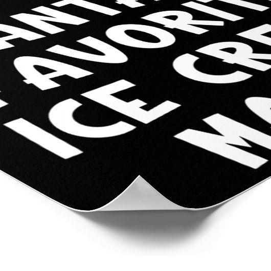 Christmas Santa's Favorite Ice Cream Maker Funny I ポスター (角)