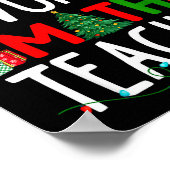 Christmas Santa's Favorite Math Teacher Mathematic ポスター (角)